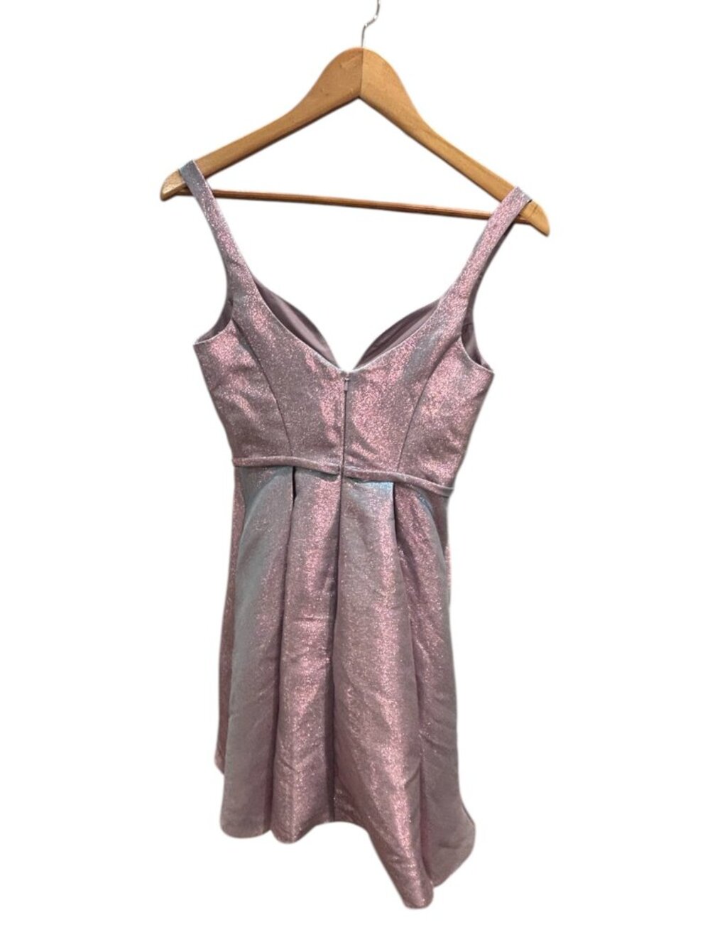 Fifteen Roses Metallic Pink Teal Fit Flare Dress Size 2 NWT Party Prom - Picture 5 of 13